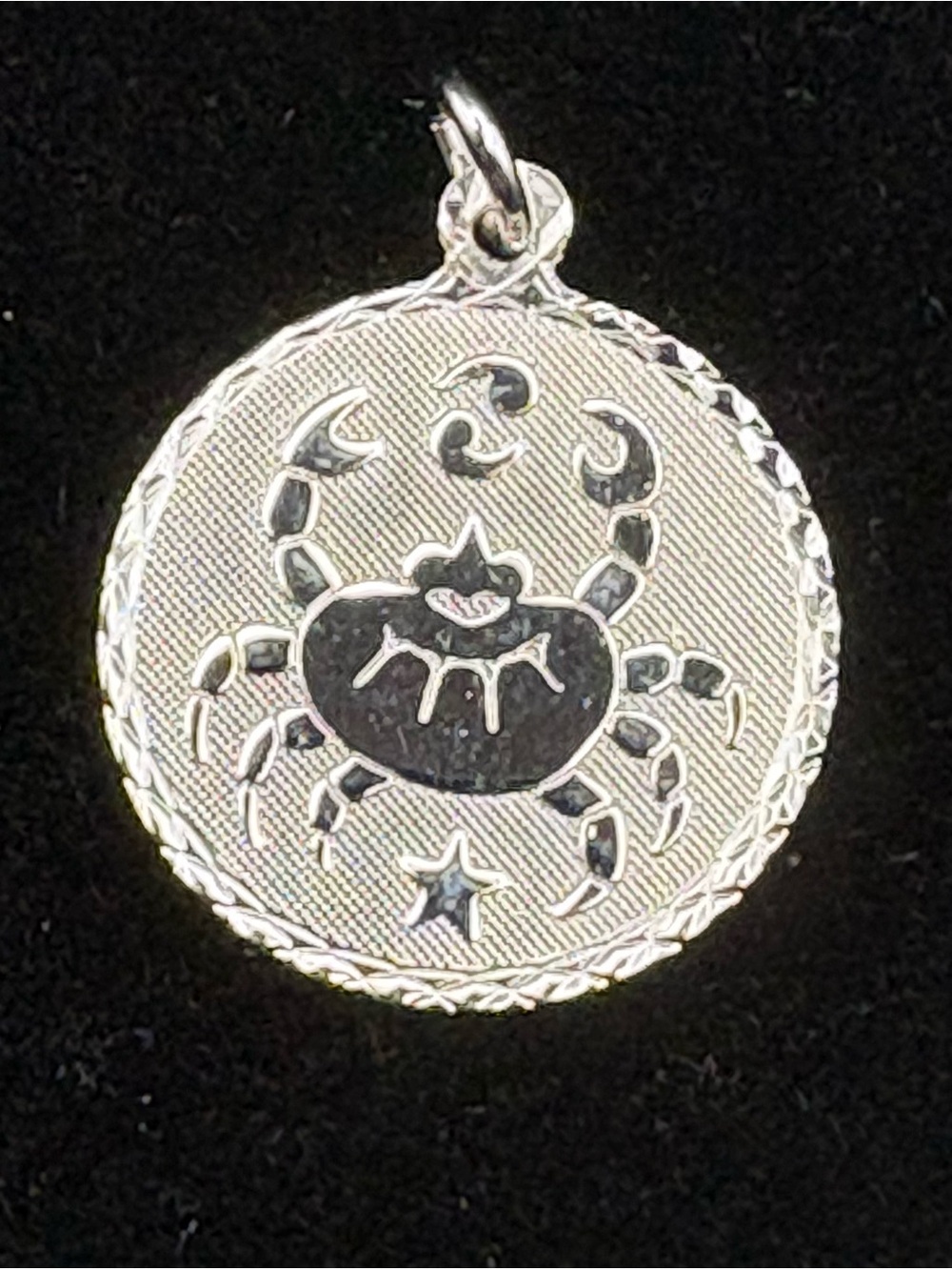 Silver Zodiac Crab Pendant Necklace - Cancer Charm